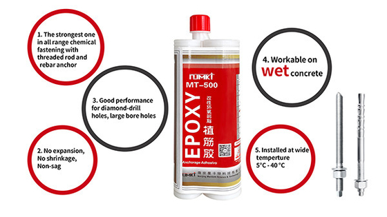 CAS Modified Epoxy Resin Structural Anchoring System 500ml Dual Cartridge