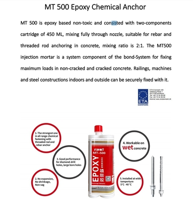EINECS No. 230-391-5 MT-500 Epoxy Resin for Construction Injection Anchorage Glue