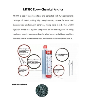 ETA Approved 390ml Direct Component Epoxy Resin Anchor Adhesive for Construction Projects