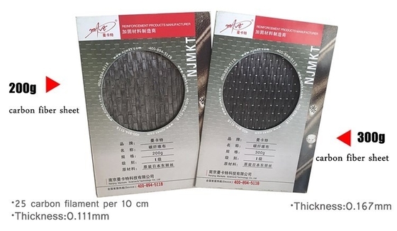 Durable Unidirectional Carbon Fiber Fabric For Reinforcement 200g Width 48