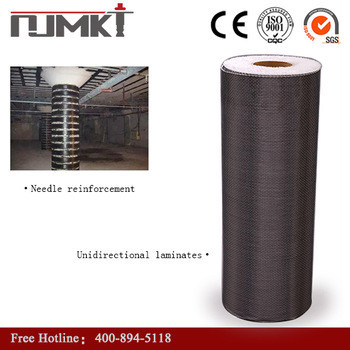 Black 300gsm Unidirectional Full Carbon Fiber Fabric For Construction
